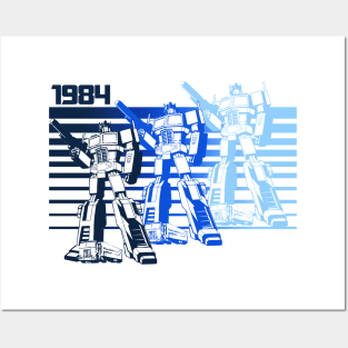 Transformers - GEN 1 - Optimus Prime retro stripes Posters and Art